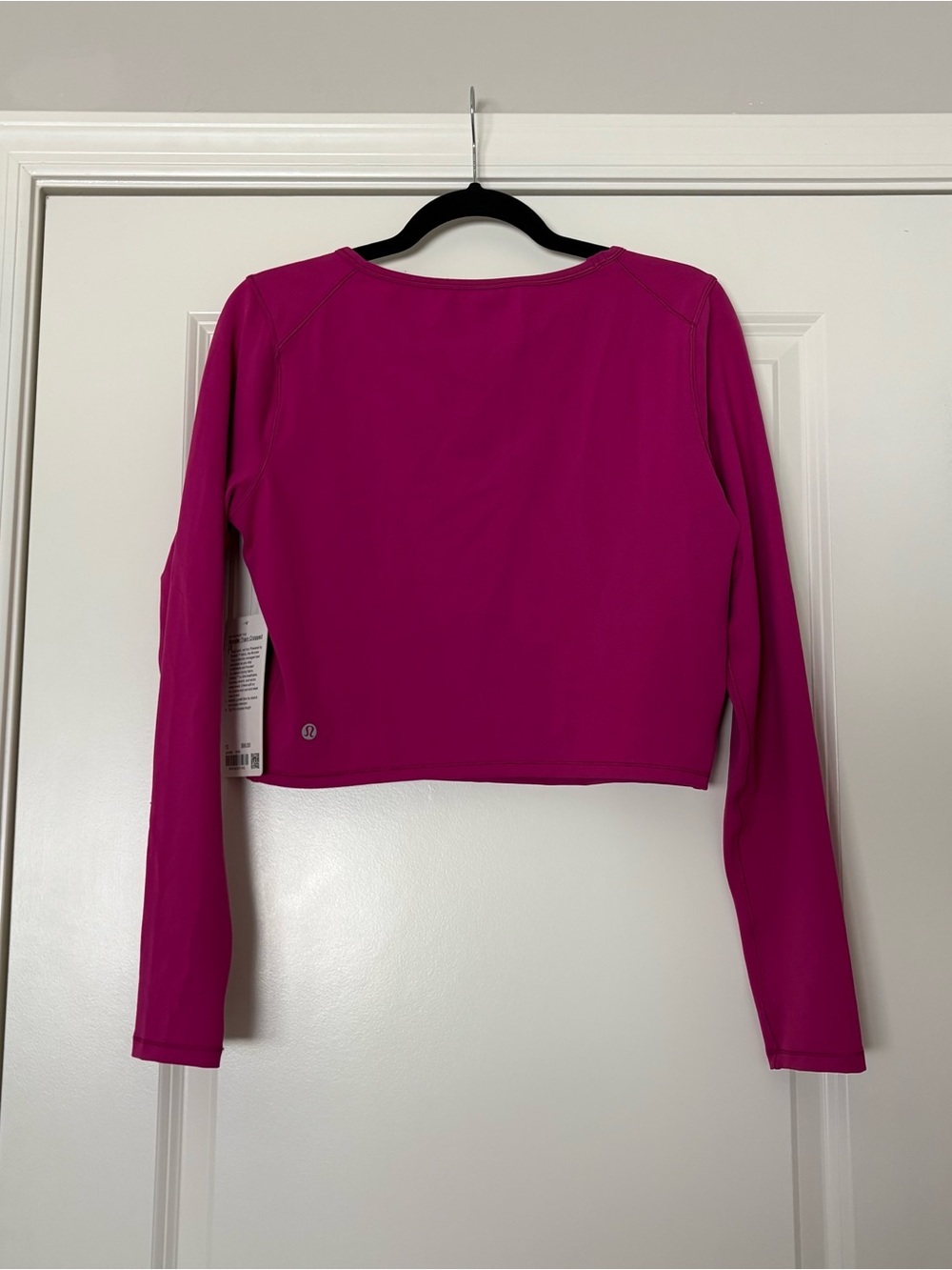 Lululemon Women’s Ripened Raspberry Wunder Train Cropped Long Sleeve Shirt - Picture 8 of 12